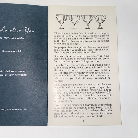 Vintage 1963 Newspaper Insert Winning Manners Booklet by Mary Sue Miller - Picture 5 of 11